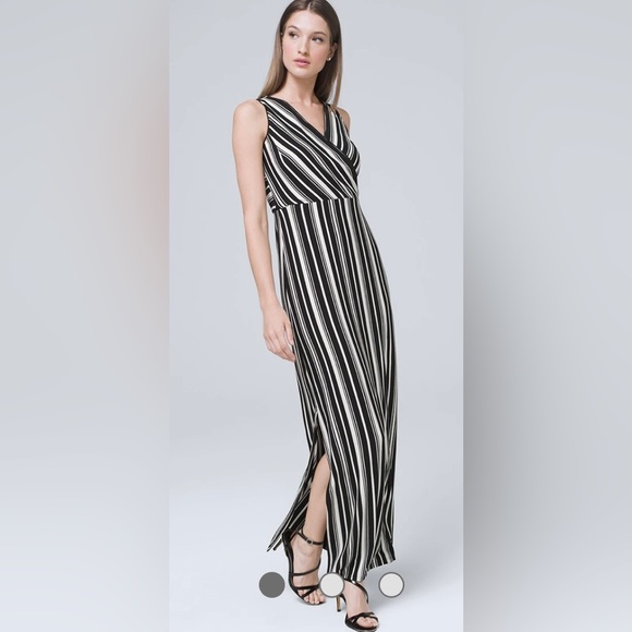 White House Black Market Dresses & Skirts - White House Black Market Black and White Striped Maxi Dress